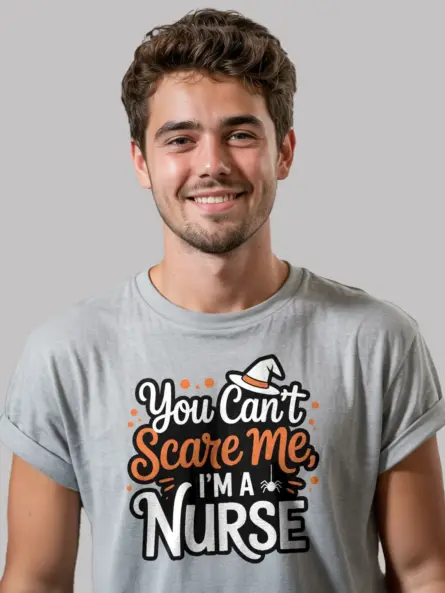 Halloween Nurse Tshirt – Funny &Spooky Witch Hat Tee for Nurses - Image 3