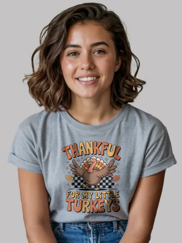 thankful turkey shirt kids