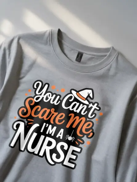 Halloween Nurse Tshirt – Funny &Spooky Witch Hat Tee for Nurses - Image 2