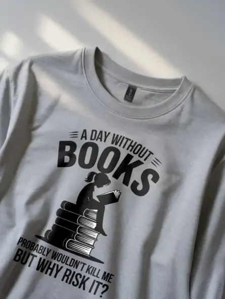 Bold Book Lover Shirt – Funny Reading Quote Tee for Girls - Image 2