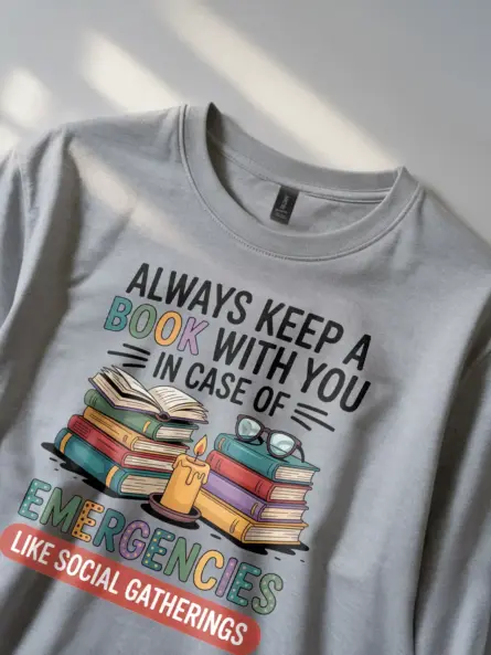 Funny Book Lover TShirt – Perfect for Social Introverts - Image 2