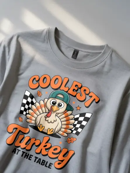 Kids Thanksgiving T-Shirt – Coolest Turkey Holiday Top for Boys & Girls - Image 2
