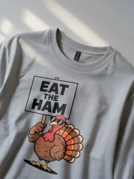Funny Thanksgiving Shirt – Bold & Hilarious “Eat The Ham” Tee - Image 2