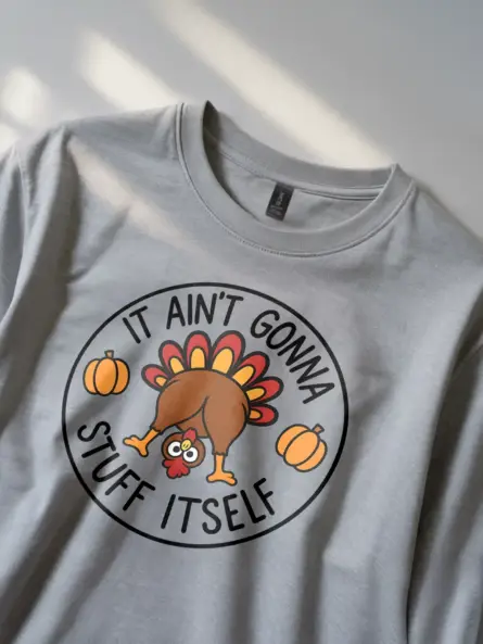 Thanksgiving Funny TShirt – Bold Turkey Humor Tee for Foodie Fans - Image 2