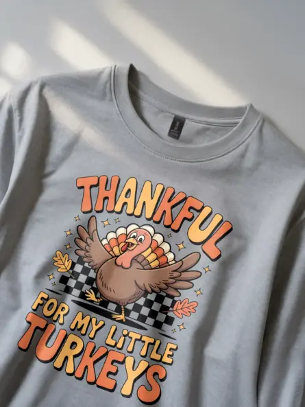 Thankful Turkey Shirt Kids – Cute Fall Top for Teachers & Moms - Image 2