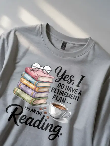 Cozy Retired Book Lover T-Shirt – Funny Reading Gift for Seniors - Image 2
