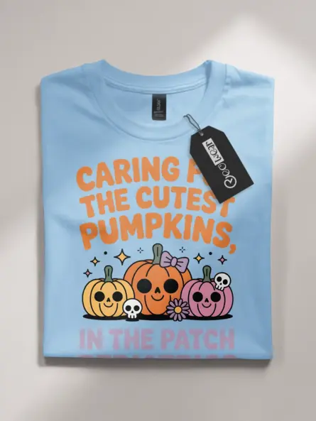 Pediatric Nurse Halloween T-Shirt – Cute Pumpkin Fall Top - Image 4