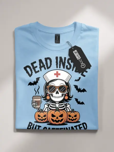 Nurse Halloween Shirt Funny – Spooky Coffee Tee for Night Shift Nurses - Image 4