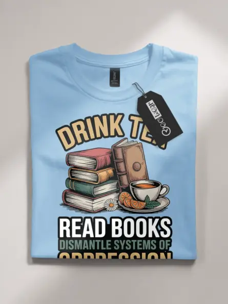 Empowering Activist Book Lover T-Shirt – Read, Resist, Rise Up - Image 4