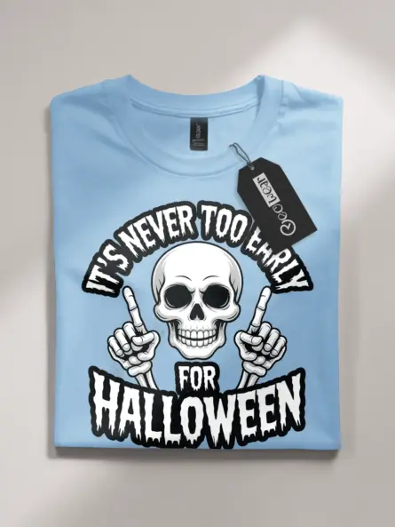 Early Halloween Shirt – Funny Skull Graphic Tee with Dark Humor Vibes - Image 4
