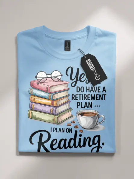 Cozy Retired Book Lover T-Shirt – Funny Reading Gift for Seniors - Image 4