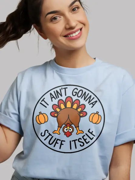 Thanksgiving Funny TShirt – Bold Turkey Humor Tee for Foodie Fans - Image 6