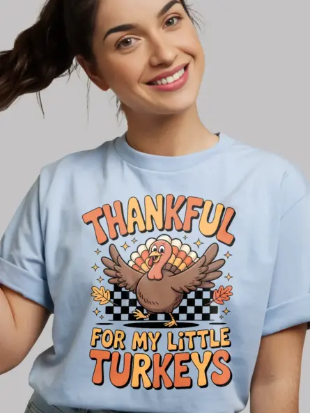 Thankful Turkey Shirt Kids – Cute Fall Top for Teachers & Moms - Image 6