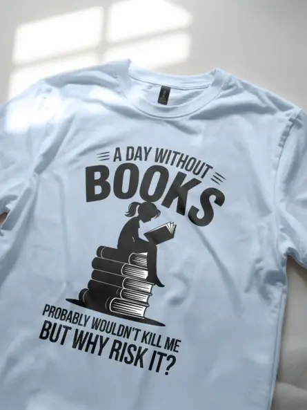 Bold Book Lover Shirt – Funny Reading Quote Tee for Girls - Image 5