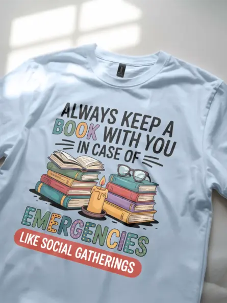 Funny Book Lover TShirt – Perfect for Social Introverts - Image 5