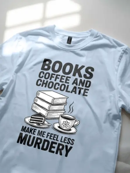 Witty Dark Academia Book Lover T-Shirt – Cozy Goth Humor - Image 5
