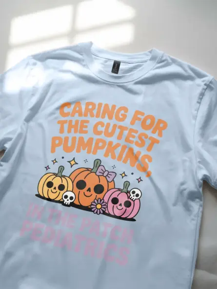 Pediatric Nurse Halloween T-Shirt – Cute Pumpkin Fall Top - Image 5