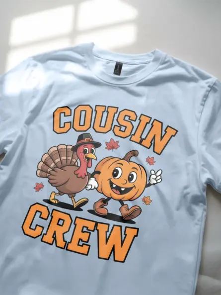Thanksgiving Kids Shirt – Fun Cousin Crew Holiday Tee for Group Photos - Image 5