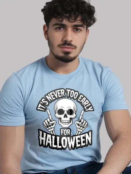 Early Halloween Shirt – Funny Skull Graphic Tee with Dark Humor Vibes - Image 6