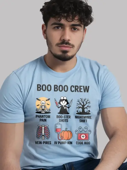 Halloween Nurse T Shirt – Funny Boo Boo Crew Medical Pun Tee for Dental Pros - Image 6