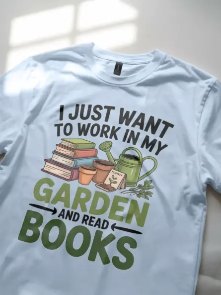 Cozy Garden and Reading T-Shirt – Perfect Gift for Bookish Gardeners - Image 5
