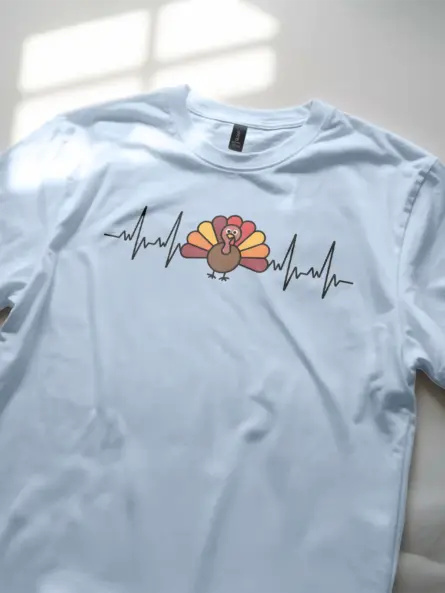 Thanksgiving Medical Shirt – Cute Turkey Heartbeat Tee for Nurses & Doctors - Image 5