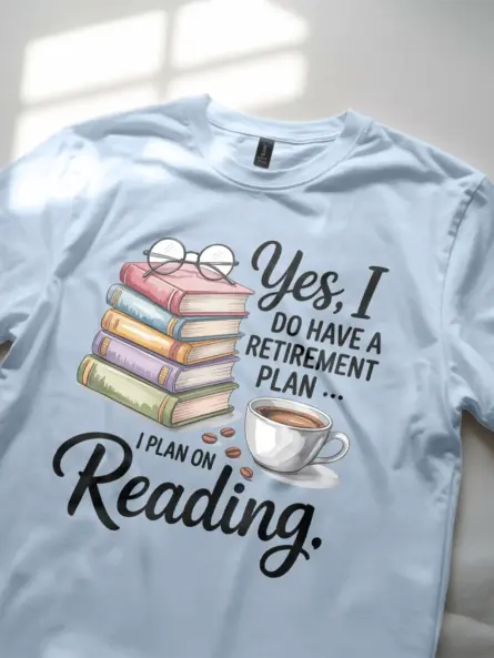 Cozy Retired Book Lover T-Shirt – Funny Reading Gift for Seniors - Image 5
