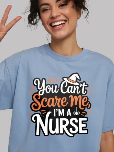 Halloween Nurse Tshirt – Funny &Spooky Witch Hat Tee for Nurses - Image 6