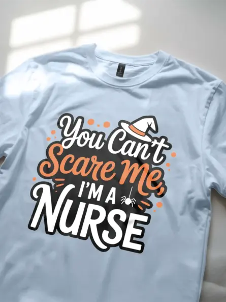 Halloween Nurse Tshirt – Funny &Spooky Witch Hat Tee for Nurses - Image 5