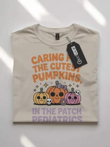 Pediatric Nurse Halloween T-Shirt – Cute Pumpkin Fall Top - Image 7