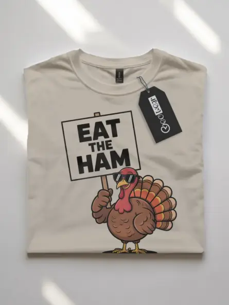 Funny Thanksgiving Shirt – Bold & Hilarious “Eat The Ham” Tee - Image 7