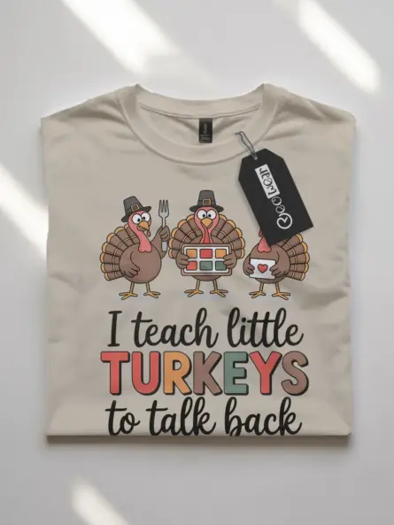Thanksgiving Speech Therapy Shirt – Funny “Little Turkeys” SLP Tee - Image 7