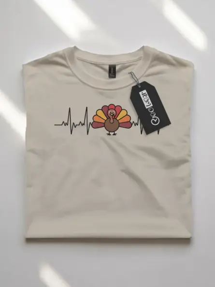 Thanksgiving Medical Shirt – Cute Turkey Heartbeat Tee for Nurses & Doctors - Image 7
