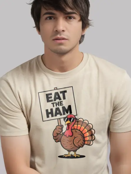 Funny Thanksgiving Shirt – Bold & Hilarious “Eat The Ham” Tee - Image 9