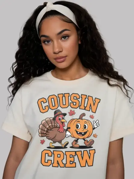 Thanksgiving Kids Shirt – Fun Cousin Crew Holiday Tee for Group Photos - Image 9