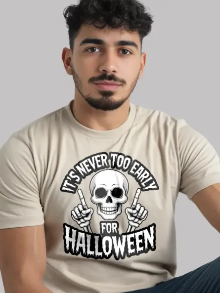 Early Halloween Shirt – Funny Skull Graphic Tee with Dark Humor Vibes - Image 9