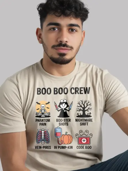 Halloween Nurse T Shirt – Funny Boo Boo Crew Medical Pun Tee for Dental Pros - Image 9