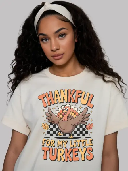 Thankful Turkey Shirt Kids – Cute Fall Top for Teachers & Moms - Image 9