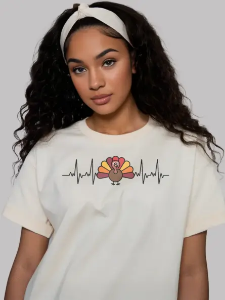 Thanksgiving Medical Shirt – Cute Turkey Heartbeat Tee for Nurses & Doctors - Image 9