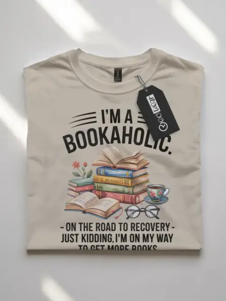 Funny Bookaholic T-Shirt – Cozy Gift for Book Lovers with Humor - Image 7