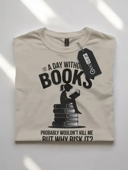 Bold Book Lover Shirt – Funny Reading Quote Tee for Girls - Image 7