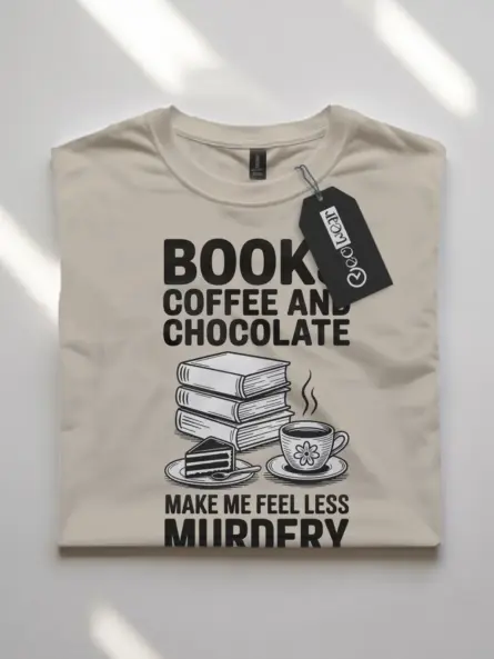 Witty Dark Academia Book Lover T-Shirt – Cozy Goth Humor - Image 7