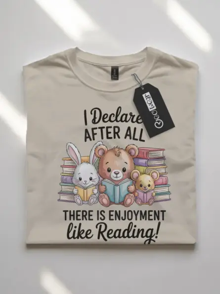 Adorable Reading Kids T-Shirt – Animal Book Lover Tee Gift - Image 7