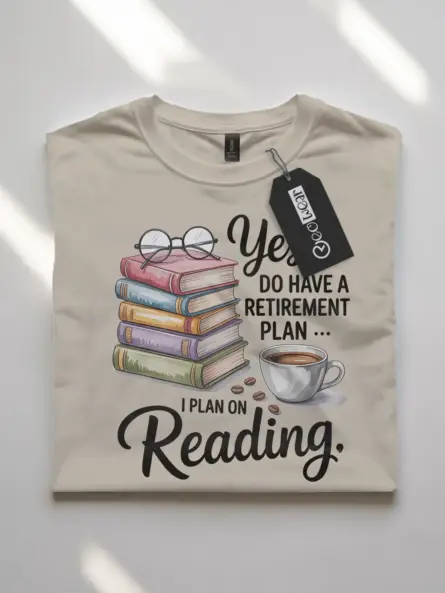 Cozy Retired Book Lover T-Shirt – Funny Reading Gift for Seniors - Image 7