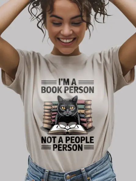 Funny Book Person T-Shirt for Introverts – Bold Dark Humor Tee - Image 9