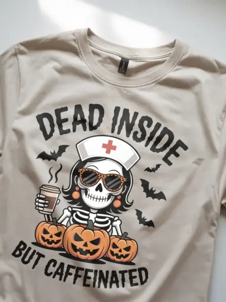 Nurse Halloween Shirt Funny – Spooky Coffee Tee for Night Shift Nurses - Image 8