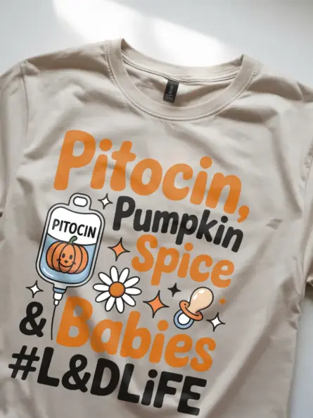 Adorable Labor and Delivery Nurse Fall Shirt - Image 2
