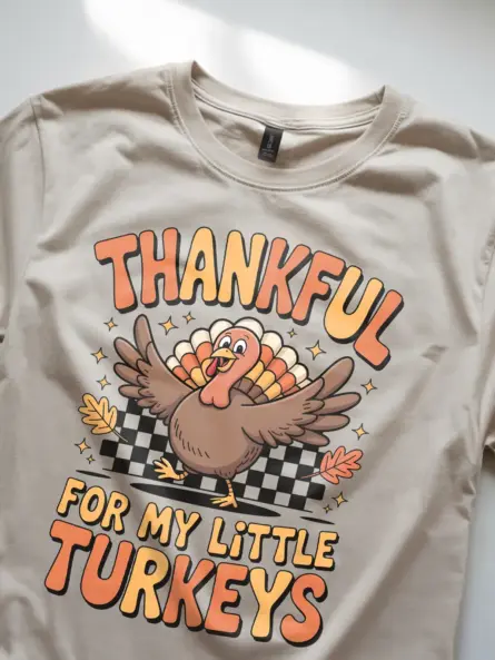 Thankful Turkey Shirt Kids – Cute Fall Top for Teachers & Moms - Image 8