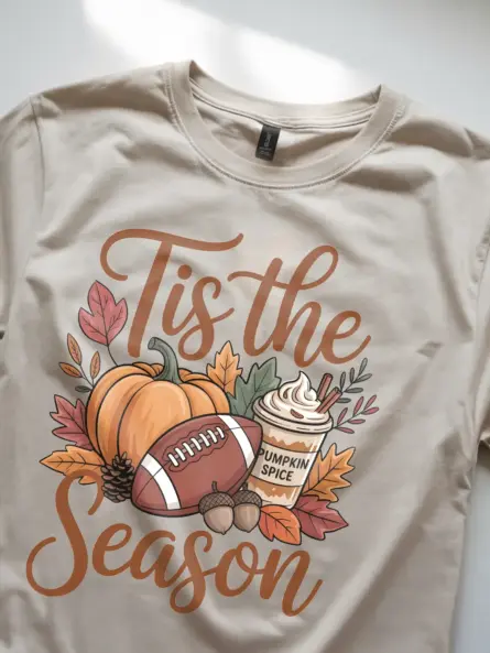 Cozy Fall T-Shirt – Cute Pumpkin Spice & Football Season Tee - Image 8