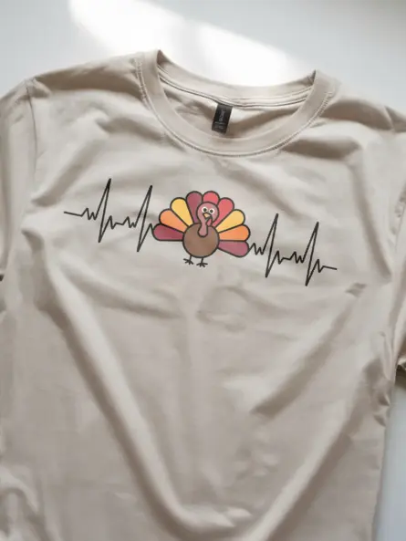 Thanksgiving Medical Shirt – Cute Turkey Heartbeat Tee for Nurses & Doctors - Image 8